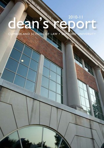 2010-2011 Dean's Report - Cumberland School of Law - Samford ...