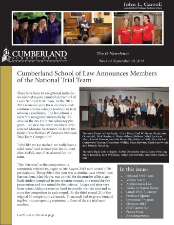 Here - Cumberland School of Law - Samford University
