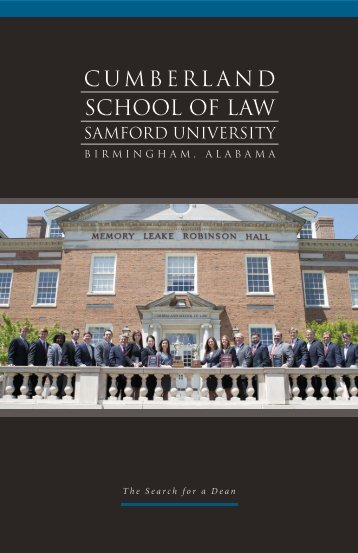 View the brochure - Cumberland School of Law - Samford University