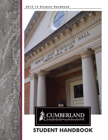 STUDENT HANDBOOK - Cumberland School of Law - Samford ...