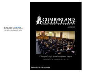 Where good people become exceptional lawyers. - Cumberland ...