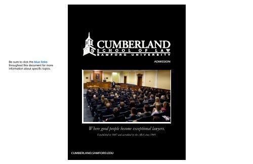 Where good people become exceptional lawyers. - Cumberland ...