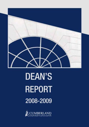 2008-2009 Dean's Report - Cumberland School of Law - Samford ...