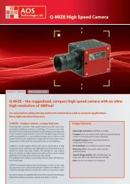 Q-MIZE High Speed Camera - AOS Technologies AG