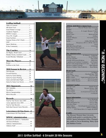 Media Guide - Missouri Western State University Athletics