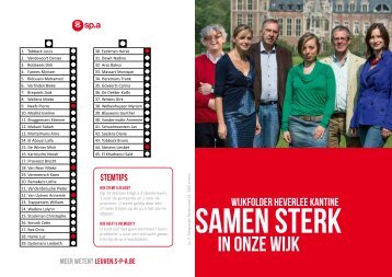 in onze wijk in onze wijk - Leuven - SP.a