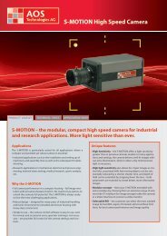 S-MOTION High Speed Camera - AOS Technologies AG