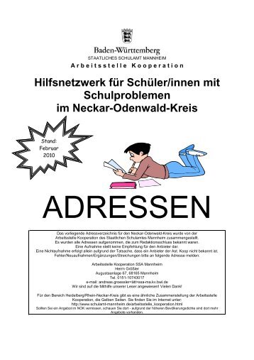 Hilfsnetzwerk für Schüler/innen mit Schulproblemen im Neckar ...