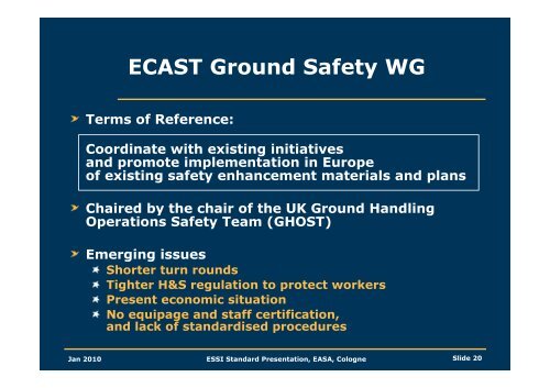 ESSI Standard Presentation 2010 - European Aviation Safety ...