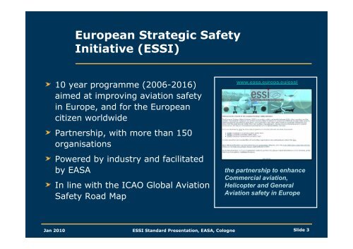 ESSI Standard Presentation 2010 - European Aviation Safety ...