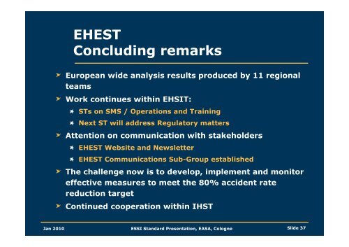 ESSI Standard Presentation 2010 - European Aviation Safety ...