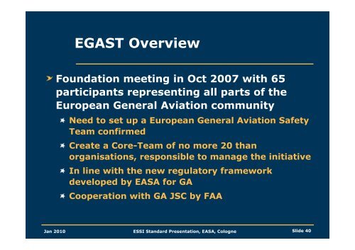 ESSI Standard Presentation 2010 - European Aviation Safety ...