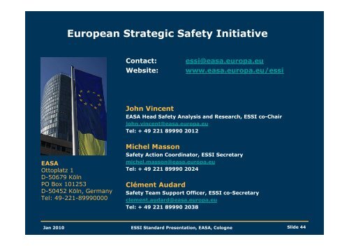 ESSI Standard Presentation 2010 - European Aviation Safety ...