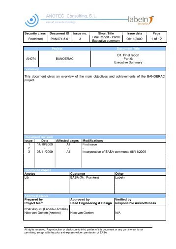 Final Report - European Aviation Safety Agency - Europa