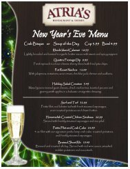 New Year's Eve Menu