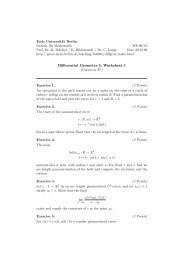Differential Geometry I: Worksheet 1 - Freie Universität Berlin
