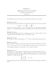 Worksheet 5 Differential Geometry II, SS 2008