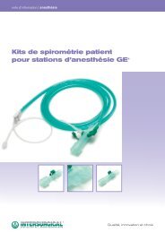 Kits de spirométrie patient pour stations d'anesthésie GE - Intersurgical