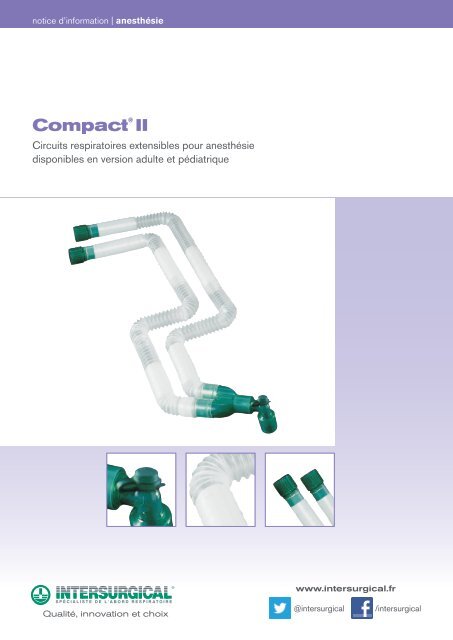 Présentation du circuit extensible Compact® II - Intersurgical