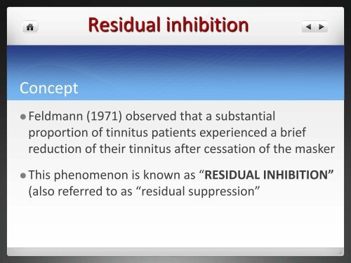 residual inhibition - ENT
