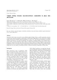 Tadpole shrimp structure macroinvertebrate communities in playa ...