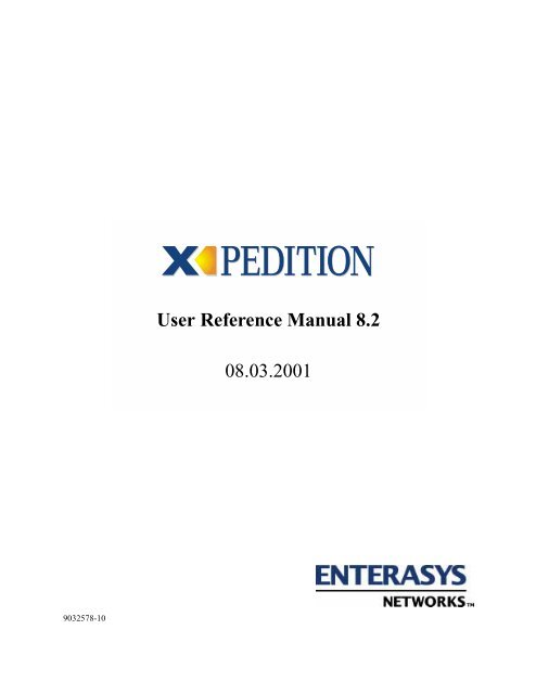 User Reference Manual 8.2 08.03.2001