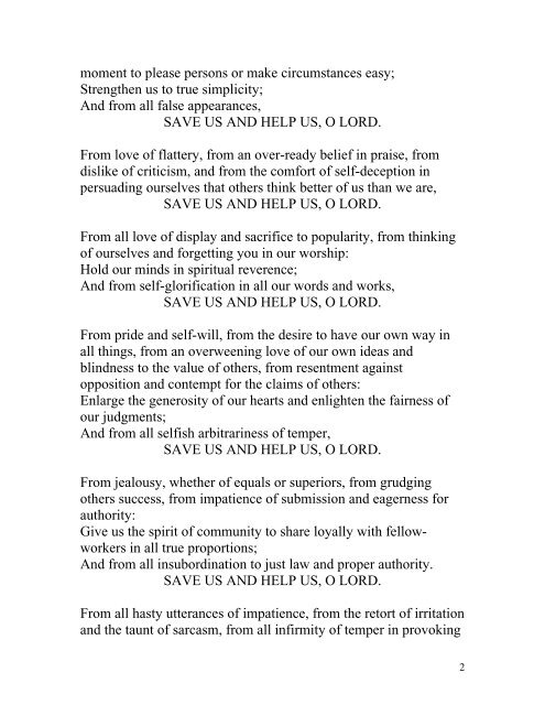 THE SOUTHWELL LITANY