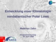 Entwicklung einer Klimatologie nordatlantischer Polar Lows