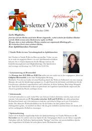 Newsletter V/2008 - Apfelbäumchen Nußloch