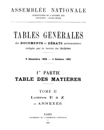 E à z - Archives de l'Assemblée nationale