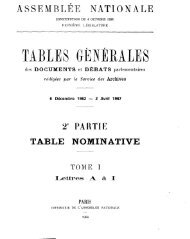 TABLES G1;1 ERAL E S - Archives de l'Assemblée nationale