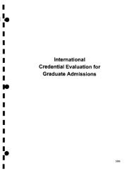 International Credential Evaluation for Graduate Admissions