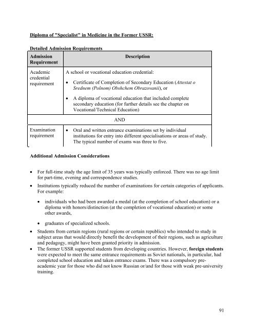 Credential Templates, The Former USSR and the Russian Federation