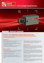 S-VIT LS High Speed Camera - AOS Technologies AG