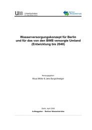 Wasserversorgungskonzept 2040 - Berliner Wassertisch