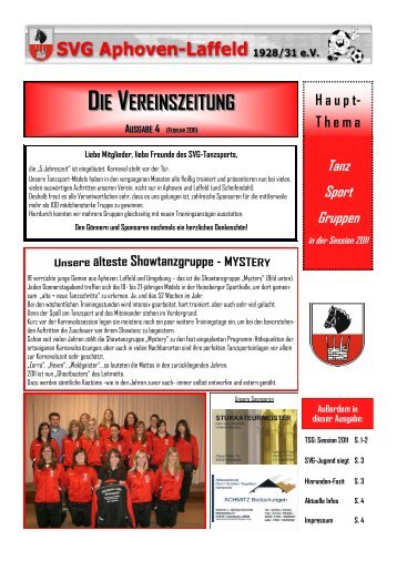 DIE VEREINSZEITUNG AUSGABE 4 (FEBRUAR 2011)