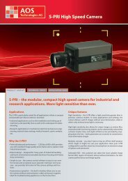 S-PRI High Speed Camera - AOS Technologies AG