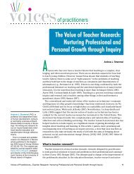 The Value of Teacher Research - Young Children - National ...