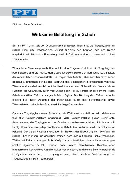 Bericht als PDF-Dokument - PFI Germany Start