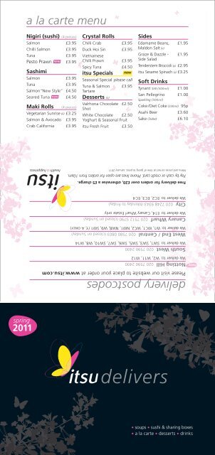 Itsu menu 2024