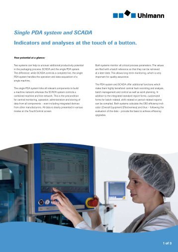 Single PDA system and SCADA - Uhlmann Pac-Systeme GmbH ...