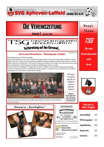 DIE VEREINSZEITUNG AUSGABE 2 (DEZEMBER 2009)