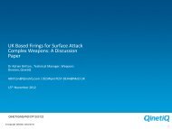UK Based Firings for Surface Attack Complex Weapons: A ...