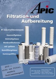 Prospekt Industriefilterelemente - Apic Filter Gmbh