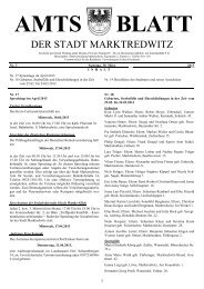 Amtsblatt Nr. 03/2013 - Stadt Marktredwitz