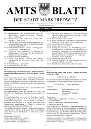 AMTS BLATT - Stadt Marktredwitz