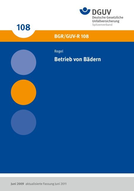 "Betrieb von Bädern" (BGR/GUV-R 108) - Deutsche Gesetzliche ...