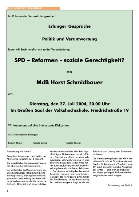 Ausgabe Juli 2004 - SPD Erlangen