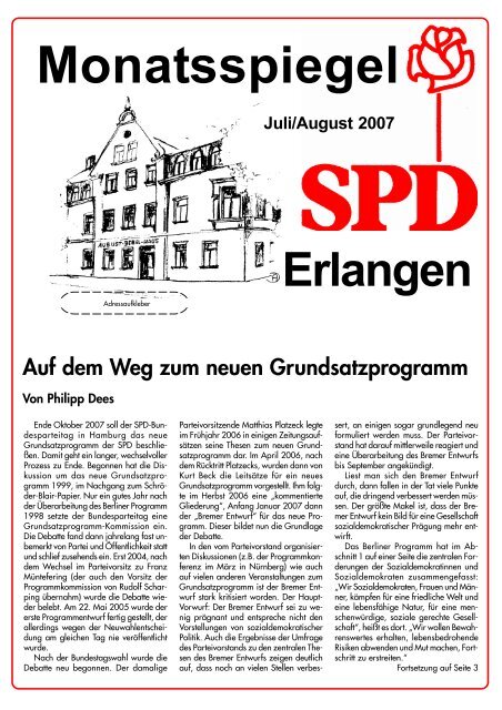 Ausgabe Juli/August 2007 - SPD Erlangen