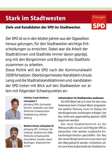 Stark im Stadtwesten - SPD Erlangen